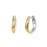 Sculptural Wave Hoops