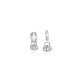 Oval Charm Molten Huggie Hoops