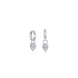 Pear Charm Molten Huggie Hoops