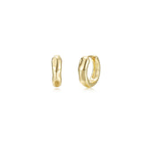 High-Polished Molten Huggie Earrings