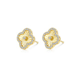 Golden Clover Stud Earrings