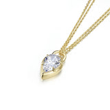 Double Chain Pear Necklace