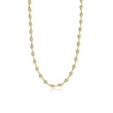 Teardrop Bezel Line Necklace