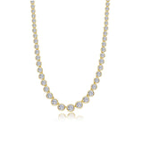 Graduated Bezel Line Necklace