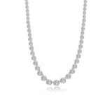 Graduated Bezel Line Necklace