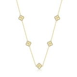 Gold Clover Motif Necklace