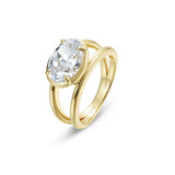 Floating Oval Split Shank Ring