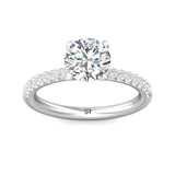 Sugarock Micropave 14K White Gold Engagement Ring DEF VVS-VS