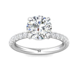 Sugarock Micropave 14K White Gold Engagement Ring DEF VVS-VS