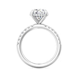 Sugarock Micropave 14K White Gold Engagement Ring DEF VVS-VS