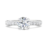 Sugarock Micropave 14K White Gold Engagement Ring DEF VVS-VS