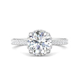 Sugarock Micropave 14K White Gold Engagement Ring DEF VVS-VS