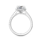 Sugarock Micropave 14K White Gold Engagement Ring DEF VVS-VS