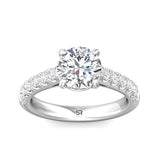 Sugarock Micropave 14K White Gold Engagement Ring DEF VVS-VS