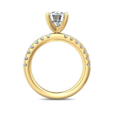 Sugarock Micropave 14K Yellow Gold Engagement Ring DEF VVS-VS