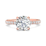 Sugarock Micropave 14K Rose Gold Engagement Ring DEF VVS-VS