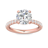 Sugarock Micropave 14K Rose Gold Engagement Ring DEF VVS-VS
