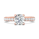 Sugarock Micropave 14K Rose Gold Engagement Ring DEF VVS-VS