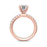 Sugarock Micropave 14K Rose Gold Engagement Ring DEF VVS-VS