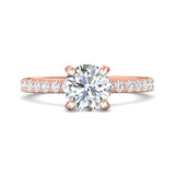 Sugarock Micropave 14K Rose Gold Engagement Ring DEF VVS-VS