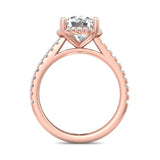 Sugarock Micropave 14K Rose Gold Engagement Ring DEF VVS-VS