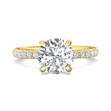 Sugarock Micropave 18K Yellow Gold Engagement Ring DEF VVS-VS