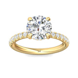 Sugarock Micropave 18K Yellow Gold Engagement Ring DEF VVS-VS