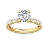 Sugarock Micropave 18K Yellow Gold Engagement Ring DEF VVS-VS