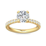 Sugarock Micropave 18K Yellow Gold Engagement Ring DEF VVS-VS