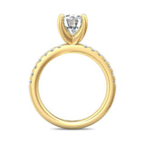 Sugarock Micropave 18K Yellow Gold Engagement Ring DEF VVS-VS