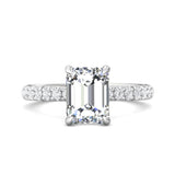 Sugarock Micropave Platinum Engagement Ring DEF VVS-VS