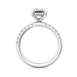 Sugarock Micropave 18K White Gold Engagement Ring DEF VVS-VS