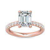 Sugarock Micropave 14K Rose Gold Engagement Ring DEF VVS-VS