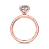Sugarock Micropave 14K Rose Gold Engagement Ring DEF VVS-VS