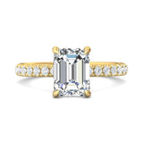 Sugarock Micropave 18K Yellow Gold Engagement Ring DEF VVS-VS