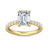 Sugarock Micropave 18K Yellow Gold Engagement Ring DEF VVS-VS