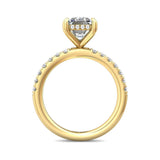 Sugarock Micropave 18K Yellow Gold Engagement Ring DEF VVS-VS