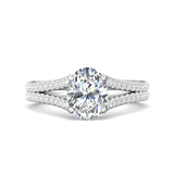 Sugarock Split Shank 18K White Gold Engagement Ring DEF VVS-VS