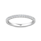 Sugarock Micropave 14K White Gold Wedding Band DEF VVS-VS