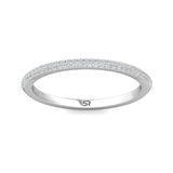 Sugarock Micropave 14K White Gold Wedding Band DEF VVS-VS