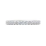 Sugarock Channel/Shared Prong 14K White Gold Wedding Band DEF VVS-VS