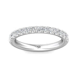 Sugarock Micropave 14K White Gold Wedding Band DEF VVS-VS