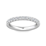 Sugarock Micropave 14K White Gold Wedding Band DEF VVS-VS