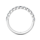 Sugarock Channel/Shared Prong 14K White Gold Wedding Band DEF VVS-VS