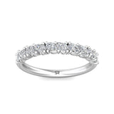 Sugarock Channel/Shared Prong 14K White Gold Wedding Band DEF VVS-VS