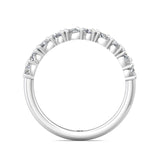 Sugarock Channel/Shared Prong 14K White Gold Wedding Band DEF VVS-VS
