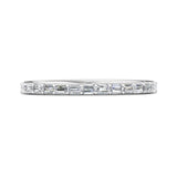 Sugarock Channel/Shared Prong 14K White Gold Wedding Band DEF VVS-VS
