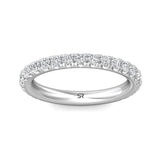Sugarock Micropave 14K White Gold Wedding Band DEF VVS-VS