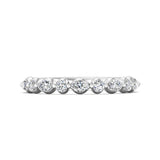 Sugarock Channel/Shared Prong 14K White Gold Wedding Band DEF VVS-VS