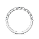 Sugarock Channel/Shared Prong 14K White Gold Wedding Band DEF VVS-VS